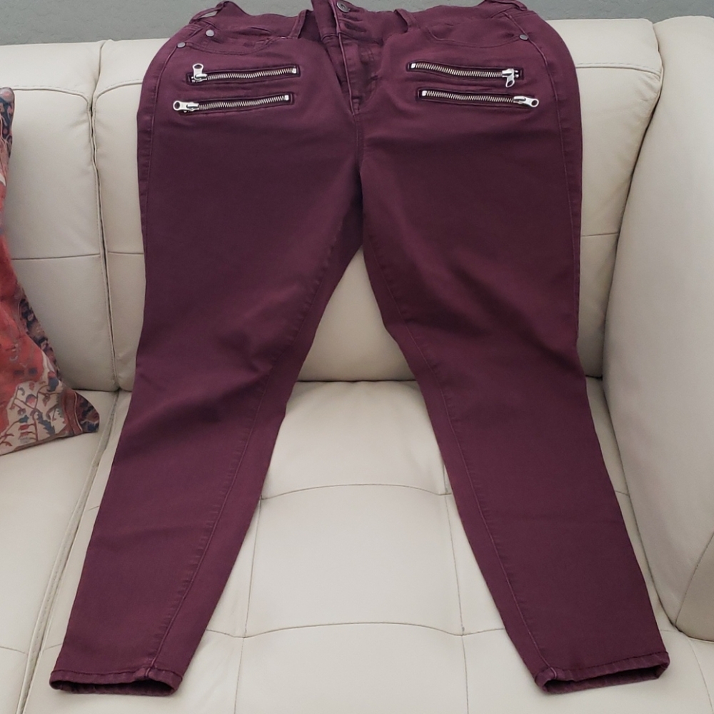 Maroon jeans